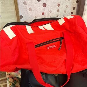 Red PINK Duffle Bag
